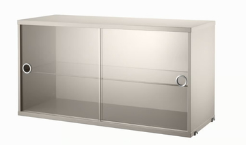 STRING® SYSTEM CABINET WITH GLASS DOORS - MDF wall cabinet with glass door with shelving by String Furniture - view 3
